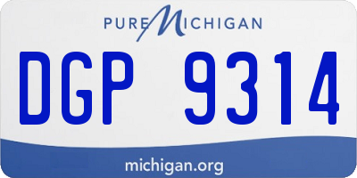 MI license plate DGP9314