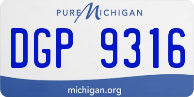 MI license plate DGP9316