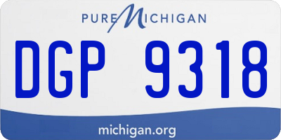 MI license plate DGP9318