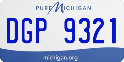 MI license plate DGP9321