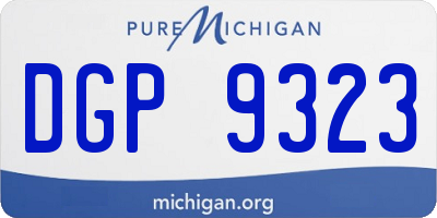 MI license plate DGP9323