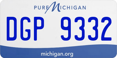 MI license plate DGP9332