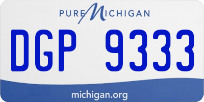MI license plate DGP9333
