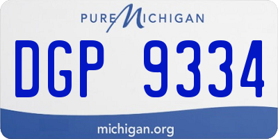 MI license plate DGP9334