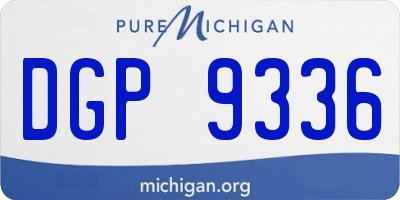 MI license plate DGP9336