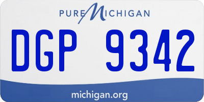 MI license plate DGP9342