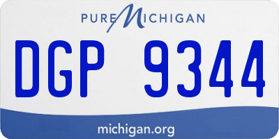 MI license plate DGP9344