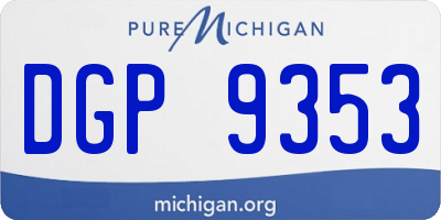 MI license plate DGP9353