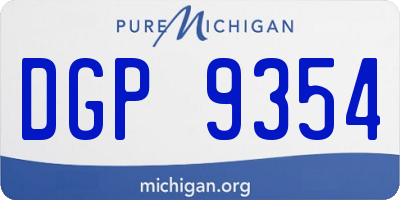 MI license plate DGP9354