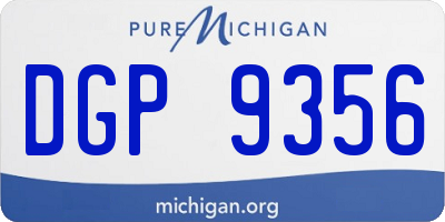 MI license plate DGP9356