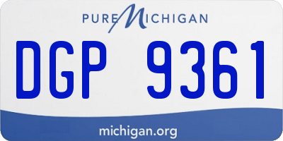 MI license plate DGP9361