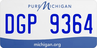 MI license plate DGP9364