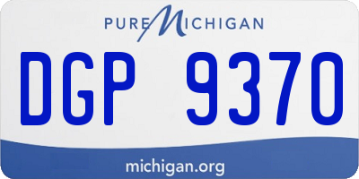 MI license plate DGP9370