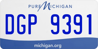 MI license plate DGP9391