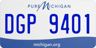 MI license plate DGP9401