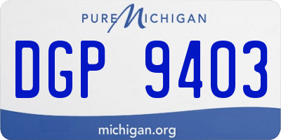 MI license plate DGP9403
