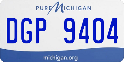 MI license plate DGP9404