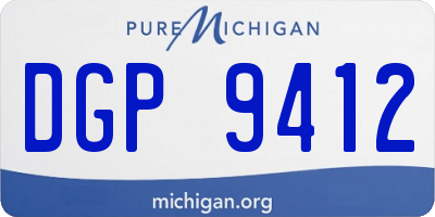 MI license plate DGP9412