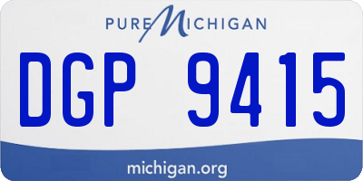 MI license plate DGP9415