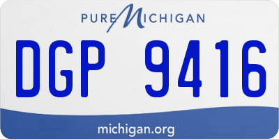MI license plate DGP9416