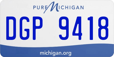 MI license plate DGP9418