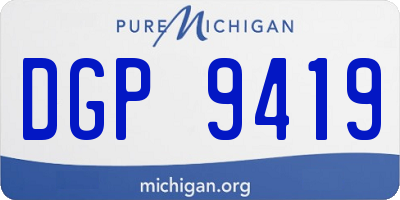 MI license plate DGP9419