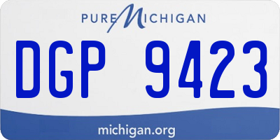 MI license plate DGP9423