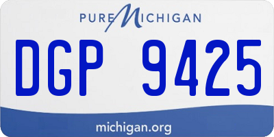 MI license plate DGP9425