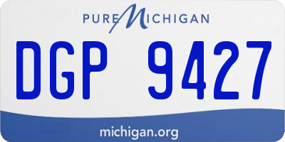 MI license plate DGP9427