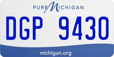 MI license plate DGP9430