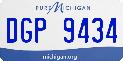 MI license plate DGP9434