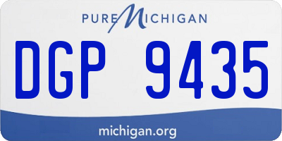 MI license plate DGP9435