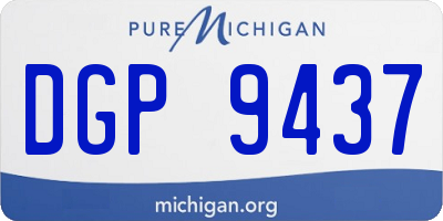 MI license plate DGP9437