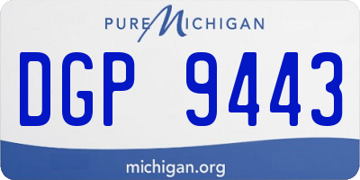 MI license plate DGP9443