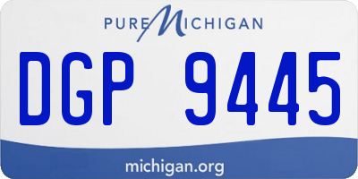 MI license plate DGP9445