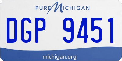 MI license plate DGP9451