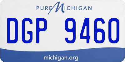 MI license plate DGP9460