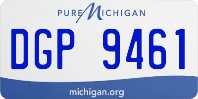 MI license plate DGP9461