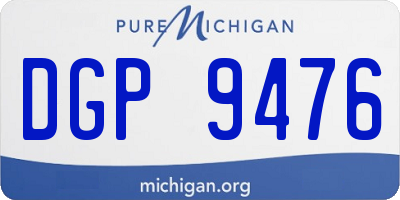 MI license plate DGP9476