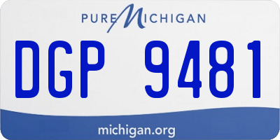 MI license plate DGP9481
