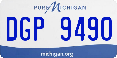 MI license plate DGP9490