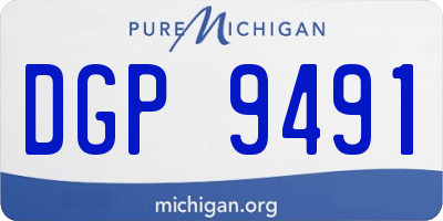MI license plate DGP9491