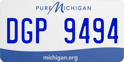 MI license plate DGP9494