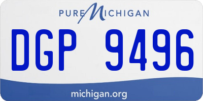 MI license plate DGP9496