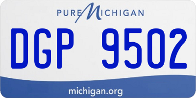 MI license plate DGP9502
