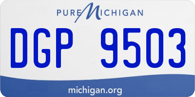 MI license plate DGP9503