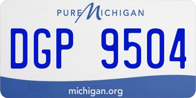 MI license plate DGP9504