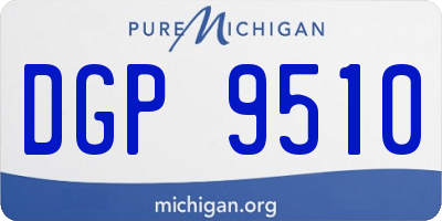 MI license plate DGP9510