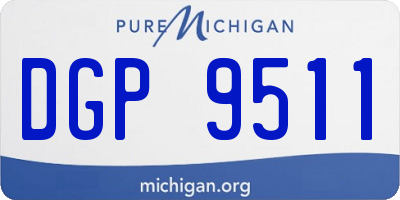 MI license plate DGP9511