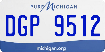 MI license plate DGP9512